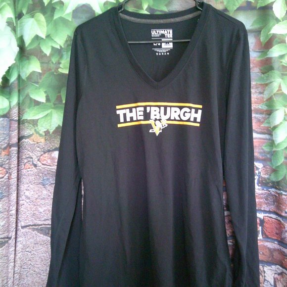 Pittsburgh Steelers Long Sleeve V Neck Tee - Picture 1 of 5
